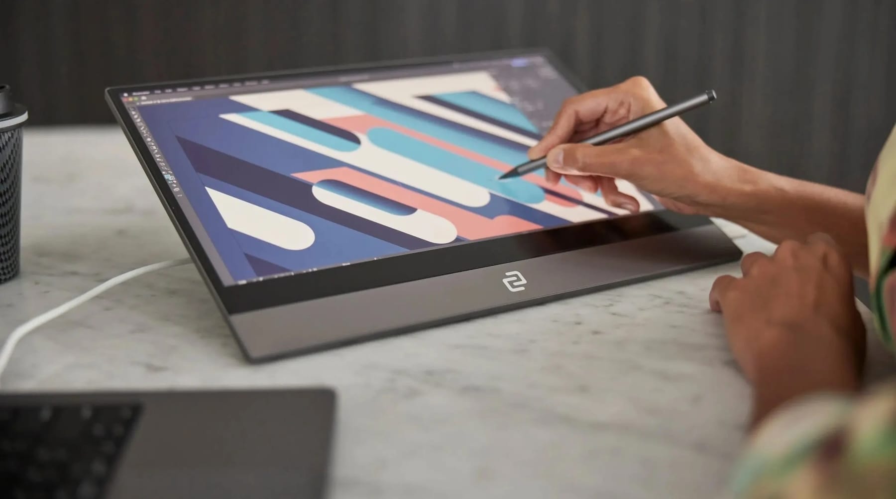 An Espresso screen in a 'tablet' mode with a hand drawing on screen.